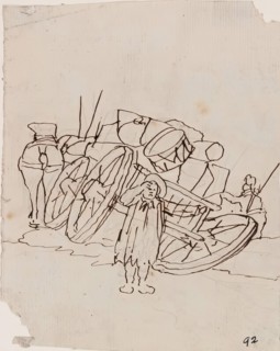 Wagon With Broken Wheel. Creator: William Williams.