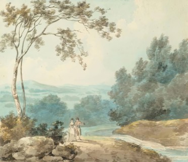 Landscape with Figures, 1884. Creator: Henry Wallis.