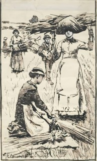 Gleaners, 1882. Creator: George Clausen.
