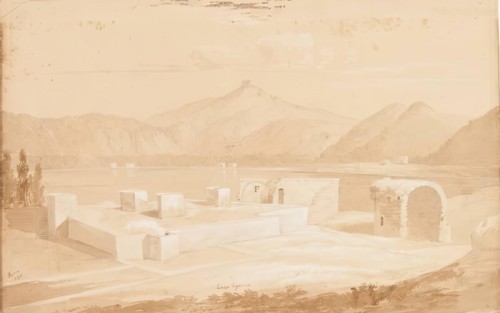 Lago Agnano, 1825. Creator: James William Giles.