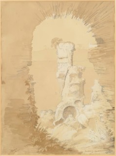 Temple Of Apollo, Avernus, 1825. Creator: James William Giles.