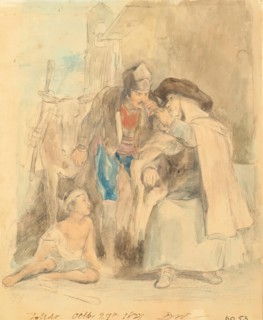 The Guerilla Taking Leave of his Confessor, 1827. Creator: David Wilkie.