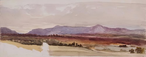 Landscape with Hills in the Distance, c1840s. Creator: John Phillip.