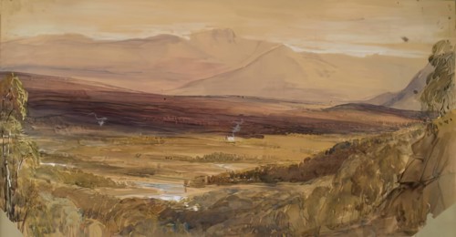 A Plain with Hills in Distance, c1840s. Creator: John Phillip.