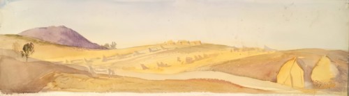 A Field with Hay Stooks, c1840s. Creator: John Phillip.