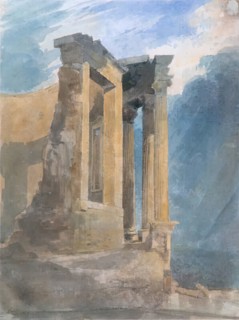 Temple of Vesta at Tivoli, 1824. Creator: James William Giles.