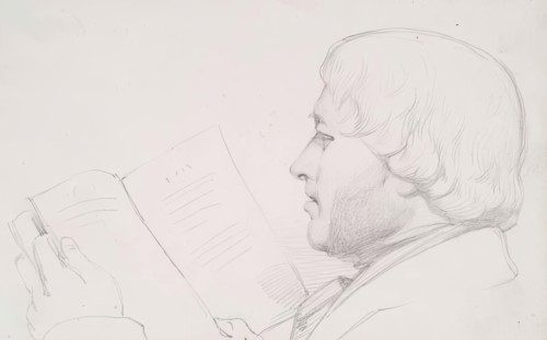 A Man Reading, c1830s. Creator: John Phillip.