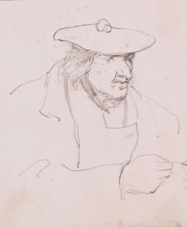 Study of Man (half-length), c1830s. Creator: John Phillip.