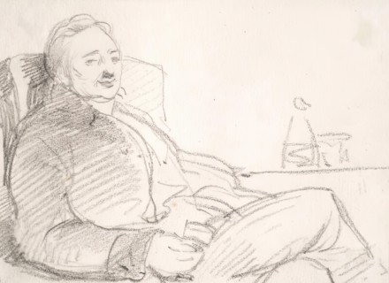 A Man Holding a Glass, c1830s. Creator: John Phillip.