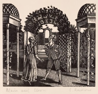 Maria and the Clown, 1932. Creator: Eric Ravilious.