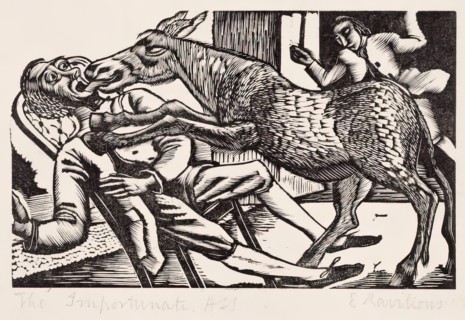 The Importunate Ass, 1928. Creator: Eric Ravilious.