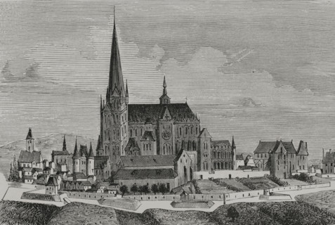 Saint-Denis Abbey, France, 1877.  Creator: Unknown.