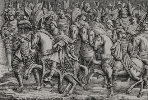 Meeting between Henry VIII and Francis I of France, on the Field of the Cloth of Gold, 1520 (1877).  Creator: Unknown.
