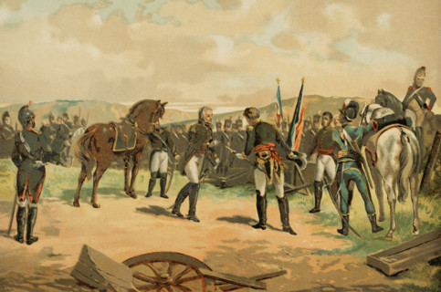 Peninsular War: Surrender of General Dupont, Battle of Bailen, 1808, (1881).  Creator: Unknown.