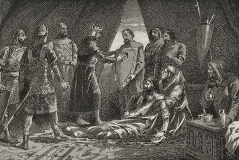 Legend of the Four Blood Bars, 9th century, (1890).  Creator: Unknown.