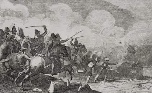 Martin Zurbano and his Isabelline troops, 1845.  Creator: Unknown.