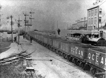 Coal sidings, Taff Vale Railway - Ocean coal wagons, c1900s. Creator: Unknown.