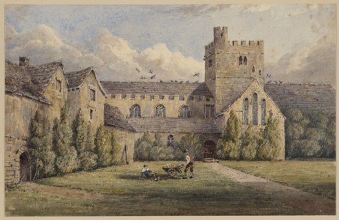 Brecon Priory, c1830-1850. Creator: Joseph Murray Ince.