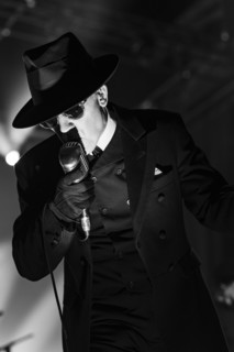 Dave Vanian, The Damned live at Alexandra Palace, London, Apr 2023. Creator: Annapaola Marchesani.