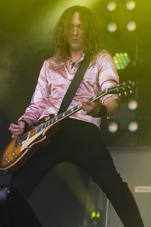 The Darkness live at the Cornbury Music Festival, Great Tew Park, Oxfordshire, Jul 2022. Creator: Annapaola Marchesani.