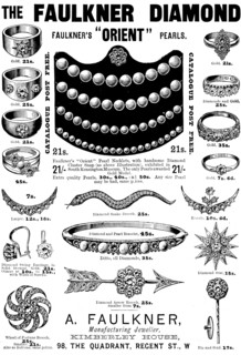 Advertisement for A. Faulkner, Manufacturing Jeweller, 1895. Creator: Unknown.