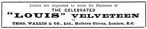 Advertisement for the Celebrated "Louis" Velveteen, 1895. Creator: Unknown.