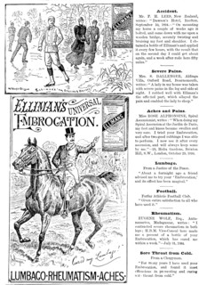 Advertisement for Elliman's Universal Embrocation, 1895. Creator: Unknown.