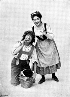Hänsel and Gretel,'' at the Gaiety Theatre: Marie Elba as Hänsel and Jeanne Douste as Gretel, 1895. Creators: George Meisenbach, George Henry Hana, Hana Studios Ltd.	Hänsel and Gretel,'' at the Gaiety...
