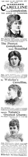 Advertisement for Wakelee's Camelline for the Complexion, 1895. Creator: Unknown.