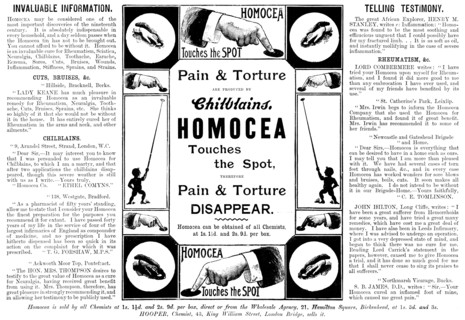 Advertisement for Homocea, 1895. Creator: Unknown.