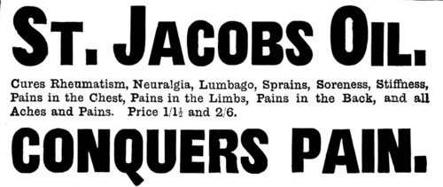 Advertisement for St. Jacobs Oil, 1895. Creator: Unknown.