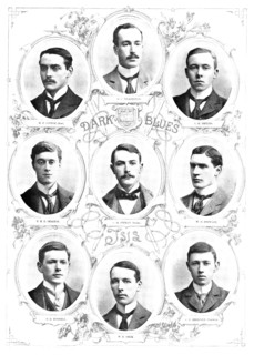 The Universities' Boat-Race: the Oxford Team, 1895. Creator: Hills and Saunders.