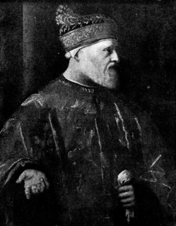Venetian Art at the New Gallery: Portrait of Andrea Gritti, Doge 1523-1538 - by Titian, 1895. Creator: Unknown.