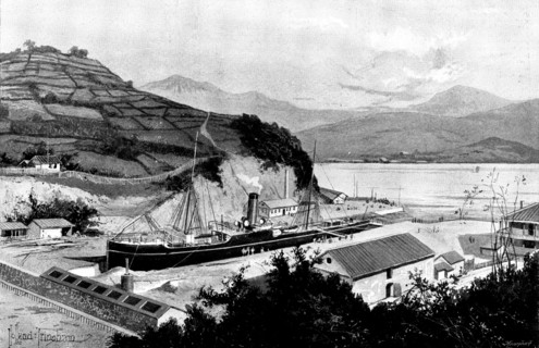 The War in Eastern Asia: the Mitsubishi Dock at Nagasaki..., 1895. Creator: George Meisenbach.