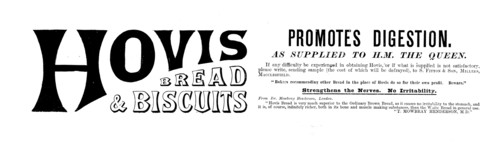 Advertisement for Hovis Bread & Biscuits, 1895. Creator: Unknown.