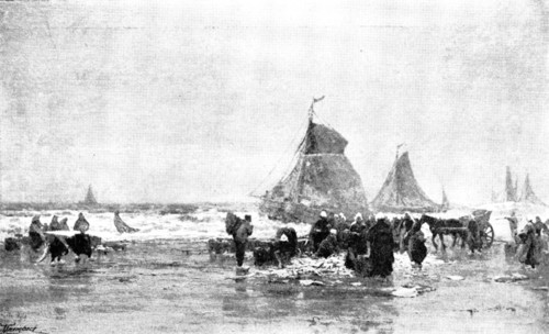 Pictures from the Royal Academy: The Morning Catch - F. S. Richardson, 1895. Creator: George Meisenbach.