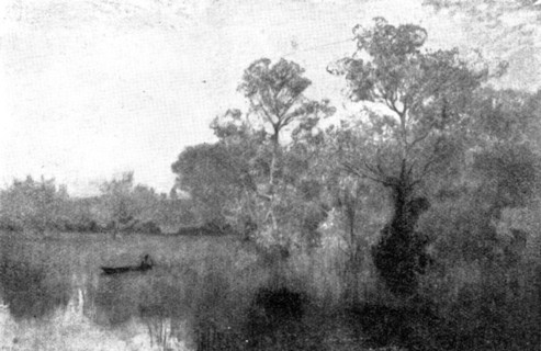 Pictures from the Royal Academy: Autumn Haze - A. East, 1895. Creator: George Meisenbach.