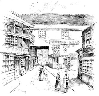 The Queen's Head, an old inn in High Street, Southwark, about to be demolished, 1895. Creator: Unknown.