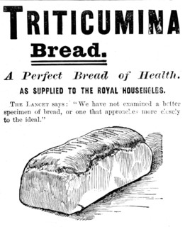 Advertisement for Triticumina Bread, 1895. Creator: Unknown.