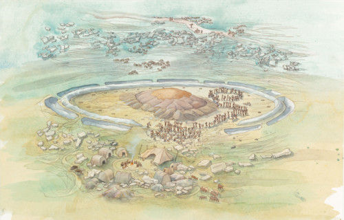 Silbury Hill, Wiltshire, 2010.  Creator: Judith Dobie.
