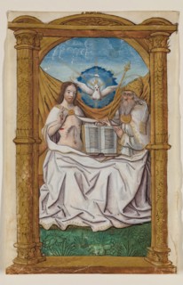 Leaf from Book of Hours: The Trinity, c1515. Creator: Master of Morgan 85.