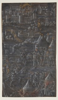 Leaf from Thenaud's TRIUMPHES: The Triumph of Force, 1517. Creator: Master of Thenaud's Triomphes.
