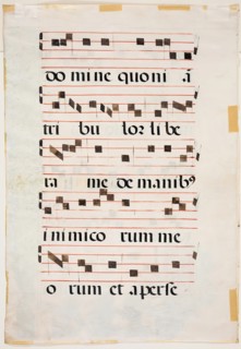 Choral Leaf: Text with Musical Notation, possibly between 17th and 18th century. Creator: Unknown.