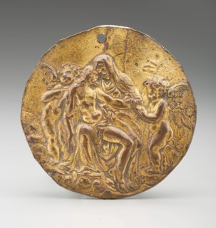 Pieta with Two Cherubs, c1600. Creators: Circle of Alessandro Abondio, Circle of Antonio Abondio.