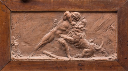Hercules and the Nemean Lion, between late 18th and early 19th century. Creator: Jean Baptiste Stouf.