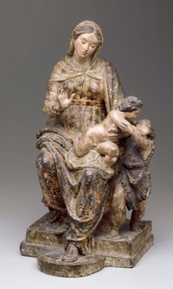 Madonna and Child and the Young St. John, mid or late 16th century. Creators: Virgin Mary, Jesus Christ, Antonio Calcagni.