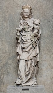 Madonna and Child, c1450. Creator: School of Troyes.