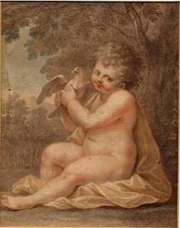 Young Boy With A Dove, 1775-1799. Creator: Francesco Bartolozzi.