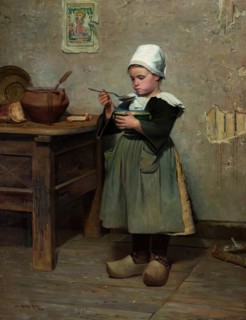 A Frugal Meal, 1888. Creator: Alexander Mackenzie.