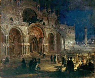 St Mark's By Moonlight, c1908-1912. Creator: Charles Hodge Mackie.